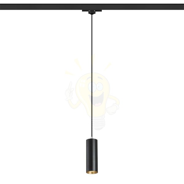 MAVRO három áramkörös sínen függő lámpa fekete/aranysárga  230V LED 12W 38°  3000K