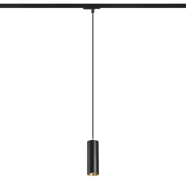 MAVRO egy áramkörös sínen függő lámpa fekete/aranysárga  230V LED 12W 38°  3000K