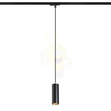 MAVRO egy áramkörös sínen függő lámpa fekete/aranysárga  230V LED 12W 38°  3000K