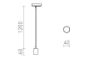ARAQ egy áramkörös sínen függő lámpa  szálcsiszolt sárgaréz/fekete 230V LED E27 15W