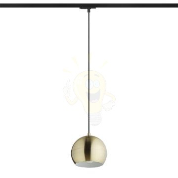 AGNETA egy áramkörös sínen függő lámpa  szálcsiszolt sárgaréz 230V LED E27 11W