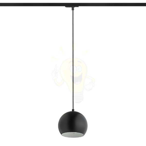 AGNETA egy áramkörös sínen függő lámpa fekete  230V LED E27 11W