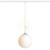 LUNA 30 három áramkörös sínre  opál üveg/króm 230V LED E27 15W