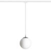 LUNA 25 három áramkörös sínre  opál üveg/króm 230V LED E27 15W