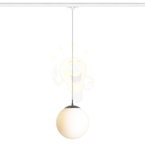 LUNA 25 három áramkörös sínre  opál üveg/króm 230V LED E27 15W