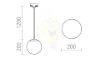 LUNA 20 három áramkörös sínre  opál üveg/króm 230V LED E27 11W