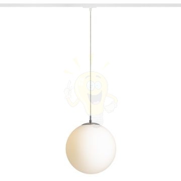 LUNA 30 egy áramkörös sínre  opál üveg/króm 230V LED E27 15W