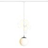 LUNA 20 egy áramkörös sínre  opál üveg/króm 230V LED E27 11W