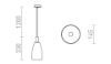 BELLINI L E14 függő lámpa, egyáramkörös sínre függesztéshez fehér tiszta üveg 230V LED E14 15W