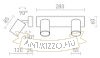 DUDE II felületre szerelhető fekete 230V LED GU10 2x9W