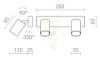 DUDE II felületre szerelhető fehér 230V LED GU10 2x9W