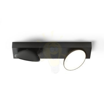 ELISEO II felületre szerelhető fekete 230V LED 2x5W 3000K