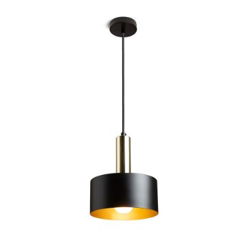 GIULIA 20 függő lámpa fekete/aranybarna sárgaréz 230V LED E27 15W