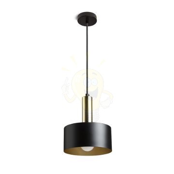 GIULIA 20 függő lámpa fekete/aranybarna sárgaréz 230V LED E27 15W