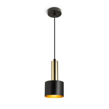 GIULIA 12 függő lámpa fekete/aranybarna sárgaréz 230V LED E27 11W