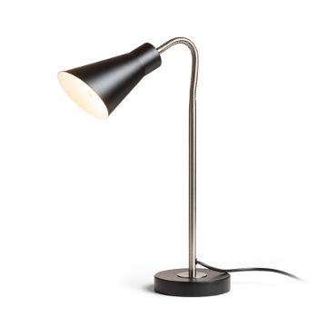 ANIKA asztali lámpa matt fekete matt nikkel 230V LED E27 15W