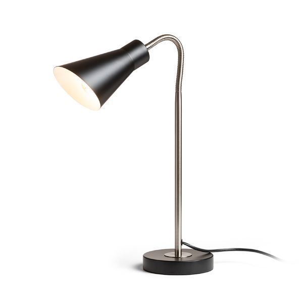 ANIKA asztali lámpa matt fekete matt nikkel 230V LED E27 15W