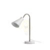 ANIKA asztali lámpa matt fehér matt nikkel 230V LED E27 15W