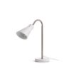 ANIKA asztali lámpa matt fehér matt nikkel 230V LED E27 15W