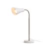 ANIKA asztali lámpa matt fehér matt nikkel 230V LED E27 15W