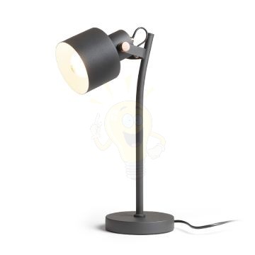 CELEIA asztali lámpa matt fekete szálcsiszolt réz 230V LED E27 11W