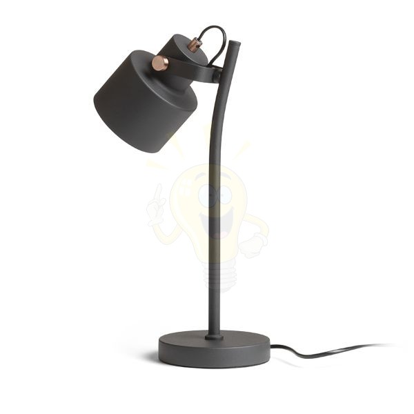 CELEIA asztali lámpa matt fekete szálcsiszolt réz 230V LED E27 11W