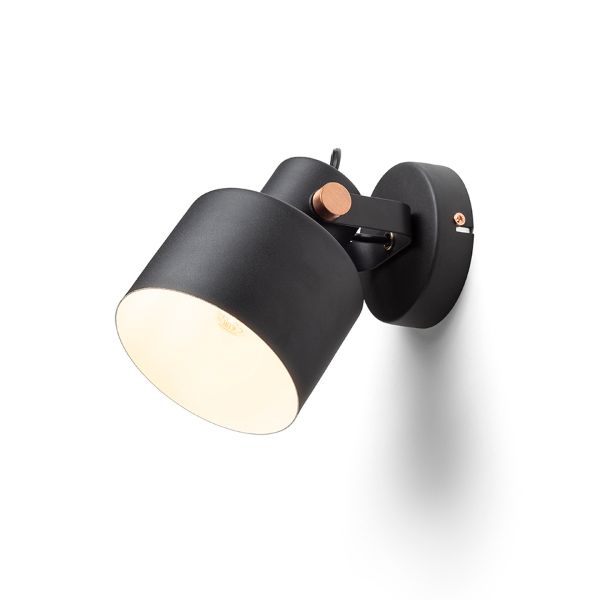 CELEIA felületre szerelhető matt fekete szálcsiszolt réz 230V LED E27 11W