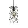 ILUSIA függő lámpa fekete  230V LED E27 15W