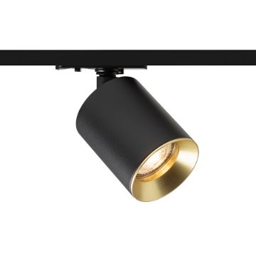DARIO egyfázisú áramkörös sínre fekete szálcsiszolt sárgaréz 230V LED GU10 9W