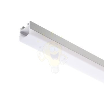 LED PROFILE D felületre szerelhető 1m  alumínium/tej akril 