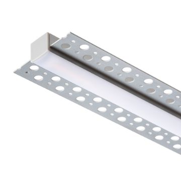 LED PROFILE B süllyesztett 1m  alumínium/tej akril 