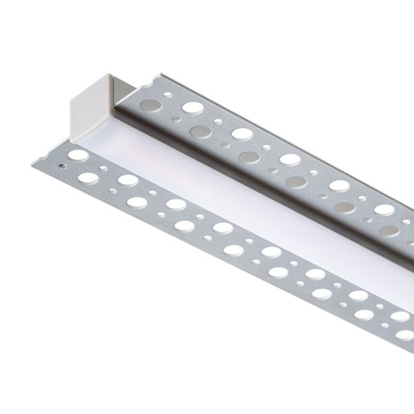 LED PROFILE B süllyesztett 1m  alumínium/tej akril 