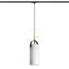 JULIETTA 31 egyfázisú áramkörös sínre  opál üveg/fekete 230V LED E27 15W