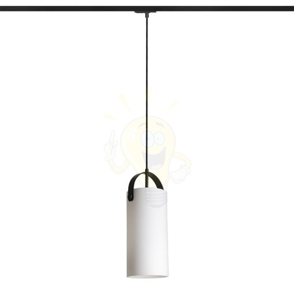 JULIETTA 31 egyfázisú áramkörös sínre  opál üveg/fekete 230V LED E27 15W