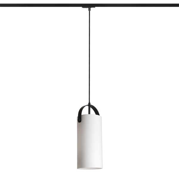 JULIETTA 31 egyfázisú áramkörös sínre  opál üveg/fekete 230V LED E27 15W
