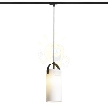 JULIETTA 31 egyfázisú áramkörös sínre  opál üveg/fekete 230V LED E27 15W
