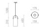 JULIETTA 31 egyfázisú áramkörös sínre  opál üveg/fekete 230V LED E27 15W