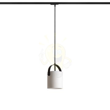 JULIETTA 16 egyfázisú áramkörös sínre  opál üveg/fekete 230V LED E27 15W
