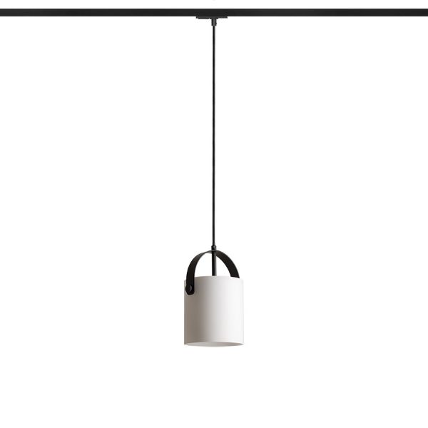JULIETTA 16 egyfázisú áramkörös sínre  opál üveg/fekete 230V LED E27 15W