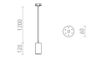 BELENOS háromfázisú áramkörös sínre függö lámpa fekete  230V LED GU10 9W
