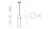 EIGHT háromfázisú áramkörös sínre függö lámpa  opál üveg/króm 230V LED E27 11W
