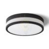 CIRA LED 35 mennyezeti lámpa opál üveg/fekete 230V LED 24W IP44 3000K