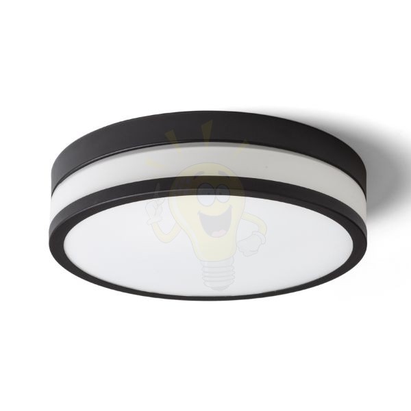 CIRA LED 35 mennyezeti lámpa opál üveg/fekete 230V LED 24W IP44 3000K