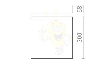 LARISA SQ 30 DIMM mennyezeti lámpa fehér 230V LED 30W 3000K