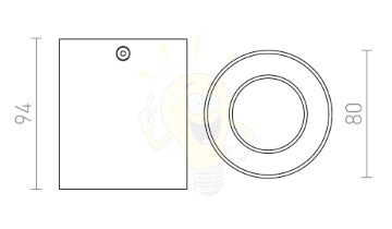 MANTOVA I mennyezeti lámpa matt fekete  230V LED GU10 7W