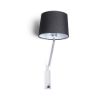 SHARP fali lámpa fekete króm 230V LED E27 15W