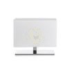 PLAZA S asztali lámpa fehér króm 230V LED E27 15W