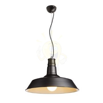 GOLDIE 46 függő lámpa fekete/fehér  230V LED E27 30W