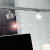 PIXIE háromfázisú áramkörös sínre ezüstszürke króm 230V LED GX53 7W