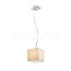 LUCIA 15x15 függő lámpa  szatén üveg/króm 230V LED G9 5W